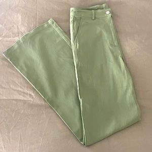Green high waisted pants